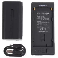 Nanlite CN-58 2-in-1 Battery Charger for NP-Type and LP-E6 Batteries
