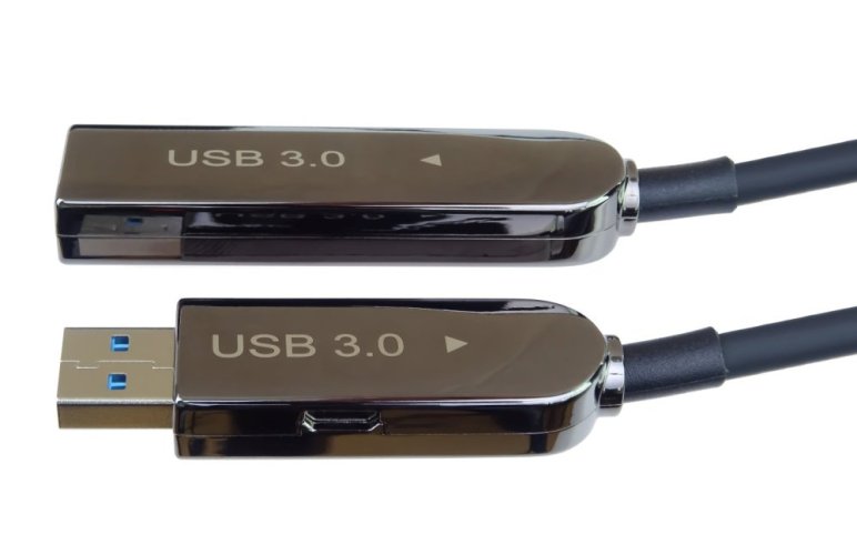 PremiumCord USB3.2 + 2.0 prodlužovací optický kabel A/Male - A/Female, 20 m