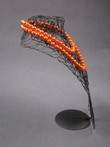 Dekolt na šperky kovový 30cm černý XL (DDXL)