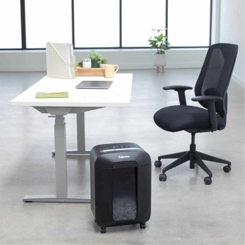 Aktenvernichter Fellowes LX 85 P-4, Kreuzschnitt 4x40mm, 12l, 19l, Kreditkarte, schwarz