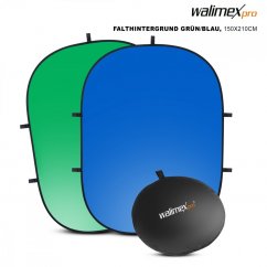 Walimex pro Chroma Key Falthintergrund 150x210cm Grün/Blau