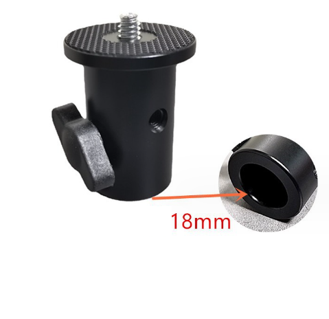 Adaptor pentru stativ cu știft de 18mm și gaură cu cap (CP718)
