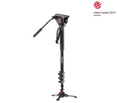 Manfrotto MVM XPRO500 4-sekčný monopod XPRO s fluidní hlavou a základnou FLUIDTECH