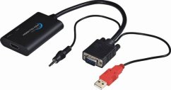 HDMI elektronikus átalakító VGA + audio interfészre történő csökkentése