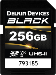 Delkin SDXC BLACK Rugged UHS-II R300/W250 (V90) 256GB (new)