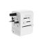 Adaptér FIXED Cestovné pre EÚ, UK a USA/AUS, s 3xUSB-C a 2xUSB výstupom, GaN, PD 65W, biely