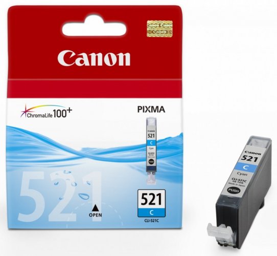 Canon cartridge CLI-521C Cyan, blistr s ochranou (CLI521C)