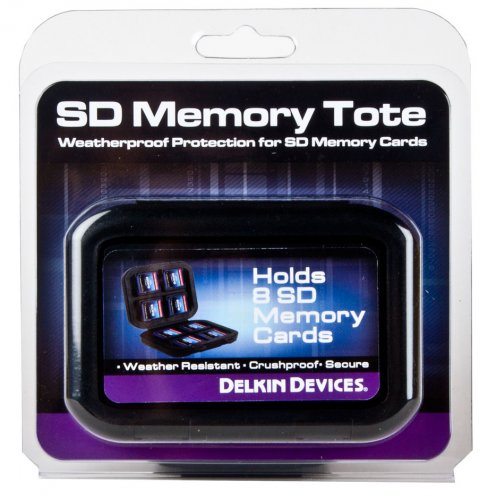 Delkin Odolné puzdro na pamäťové karty SD 8ks čierne