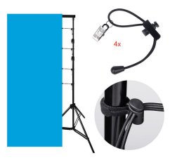 Klipy, napínák pro fotografické pozadí sada 4ks (KL157)