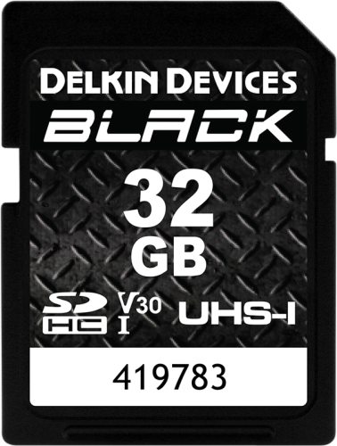 Delkin SDHC BLACK Rugged UHS-I R90/W90 (V30) 32GB