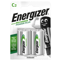 Energizer Rech C 2500mAh 2 pack