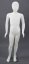 Figurína dětská dívčí, matná bílá, výška 140cm