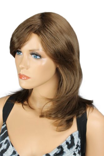 Dámská paruka středně dlouhá, kaštanová 201-8 (PAR-201-8)
