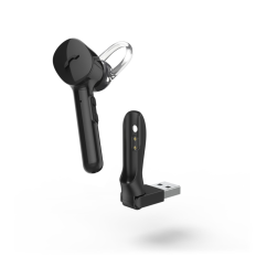 Hama MyVoice1300, Bluetooth headset mono, 2 készülékhez, Siri, Google Assist, töltőállomás, töltőállomás