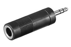 Redukce jack 6,35 F - jack 3,5 M černá