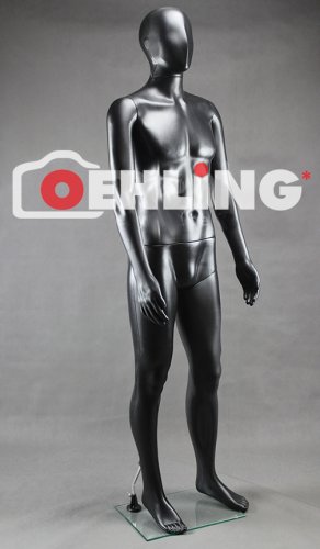 Figurína pánská, černá matná, výška 187cm