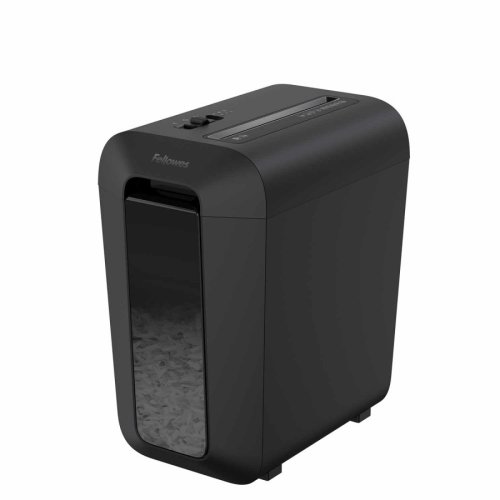Aktenvernichter Fellowes LX 65 P-4, Querschnitt 4x40mm, 10 Blatt, 22l, Kreditkarte, schwarz Aktenvernichter Fellowes LX 65 P-4, Querschnitt 4x40mm, 10 Blatt, 22l, Kreditkarte, schwarz