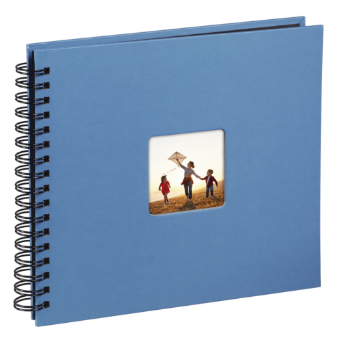 Hama album klasické spirálové FINE ART 28x24 cm, 50 stran, azurová barva