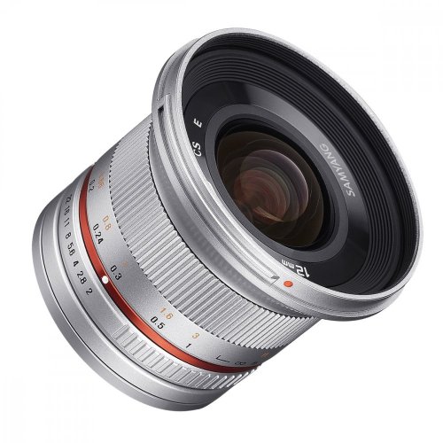Samyang 12mm f/2 NCS CS Objektiv für Canon M Silber