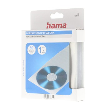 Hama ochranné obaly na CD/DVD, polypropylen, průhledné, balení 50 ks (cena za balení)