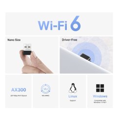 USB kliens TP-Link Mercusys MA14N vezeték nélküli USB adapter, 2.4GHz