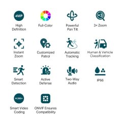 Kamera TP-Link VIGI C540V 4MPx, venkovní, IP PTZ, 30m přisvícení