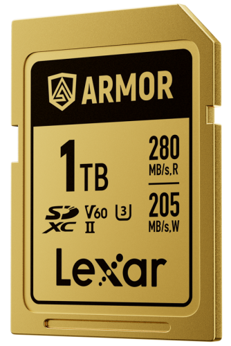 Lexar SDXC ARMOR Gold UHS-II U3, Stainless Steel, IP68 R280/W210 (V60) 1TB