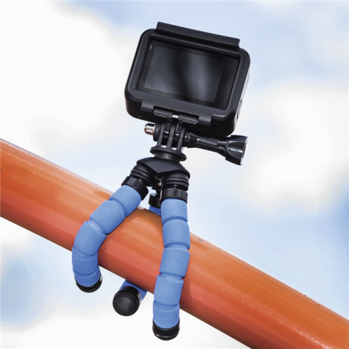 Hama Flex 2v1, 14 cm, mini stativ pro smartphone a GoPro kamery, modrý