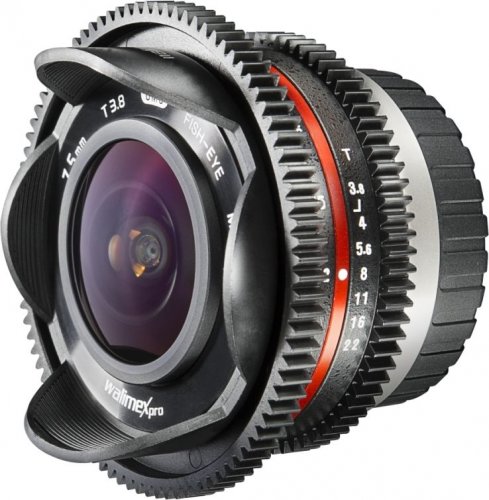 Walimex pro 7,5mm T3,8 Fisheye Video APS-C Objektiv für MFT