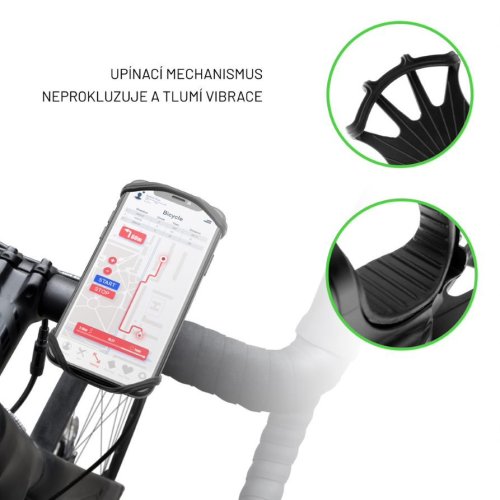 FIXED Bikee 2 kerékpártartó, levehető szilikon, fekete színű