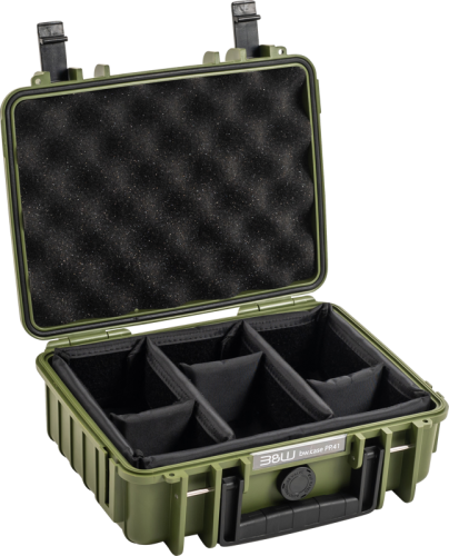 B&W Outdoor Cases BW Outdoor Cases Type 1000 / Bronze green (divider system) B&W Outdoor Cases BW Outdoor Cases Type 1000 / Bronze green (divider system)