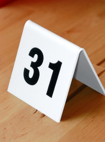 Rozlišovacia tabuľka Securit TABLE SIGNS čísla 31-40, 10ks