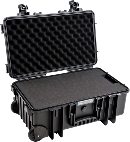 B&W Outdoor Koffer Typ 6600 mit Schaumstoff Schwarz