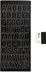 Focus Stickers Black Letters Large Uppercase