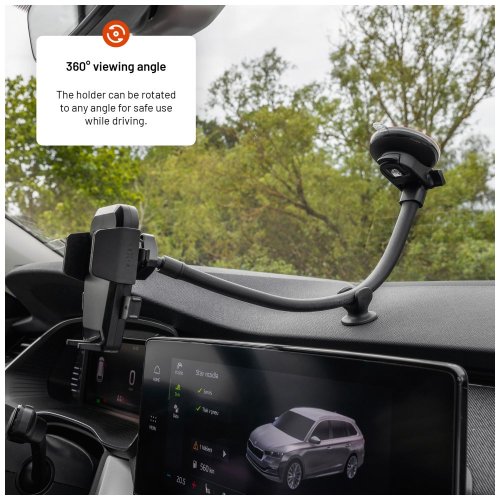 FIXED Iconiq Flex XL tartó üvegre vagy műszerfalra, fekete