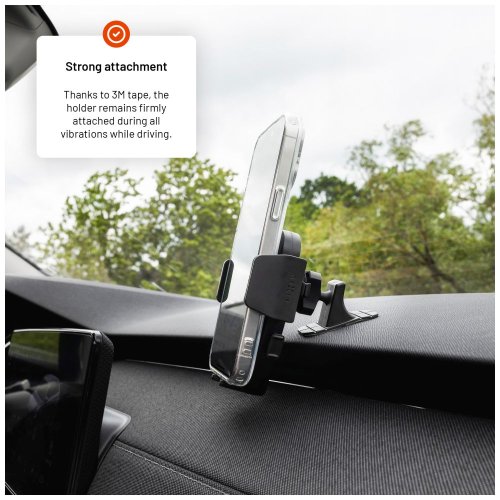 FIXED Iconiq műszerfali tartó ragasztóval a műszerfalon, fekete színű