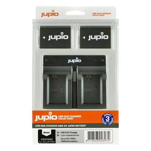 Jupio set 2x NP-FW50 pro Sony, 1.030 mAh + duální nabíječka