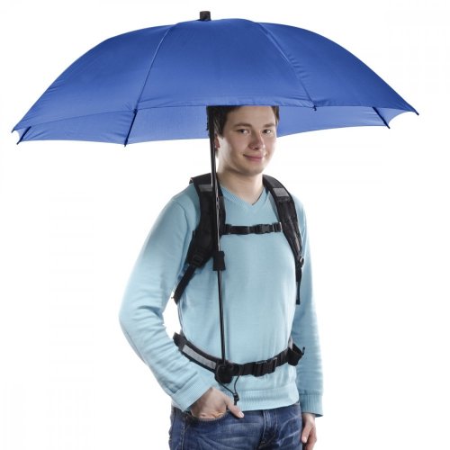 Walimex pro Swing Handsfree Regenschirm mit Tragegestell (Marineblau)