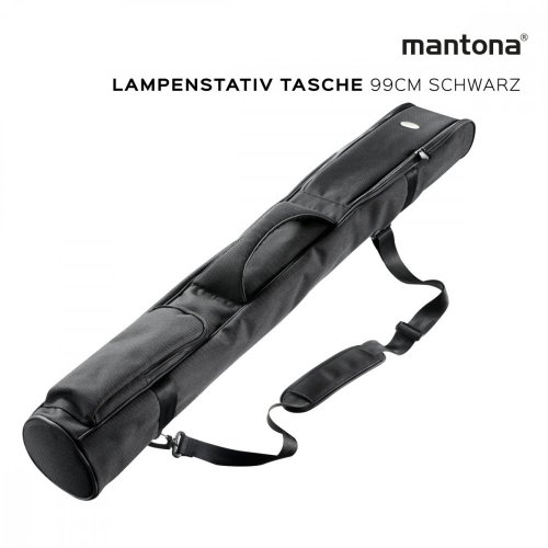 Mantona Lampenstativ Tasche 99 cm (schwarz)