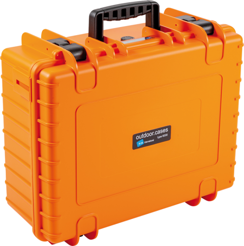 B&W Outdoor Koffer Typ 6000 mit Schaumstoff Orange