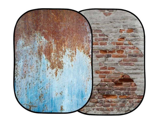 Lastolite skládací pozadí Urban 150x210cm rezavý plech/opadaná omítka Lastolite skládací pozadí Urban 150x210cm rezavý plech/opadaná omítka