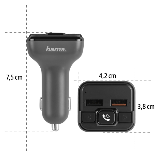 FM vysílač Hama s funkcí Bluetooth a handsfree