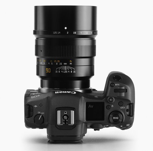 TTArtisan 90mm f/1,25 Full Frame pro Canon RF