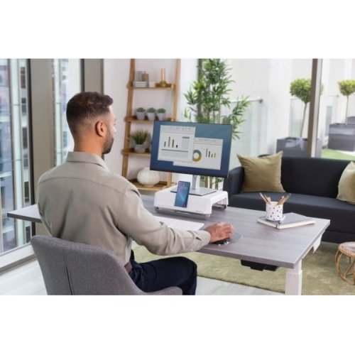 Stojan Fellowes BREYTA, pod monitor, 3 polohy, bílý