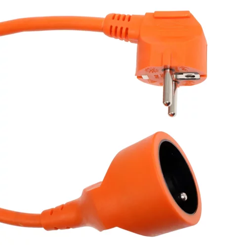 Extension Cord 230V, 20m, Orange, Plug-Socket