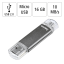 Hama flashPen Laeta Twin 16 GB 10 MB/s, grau