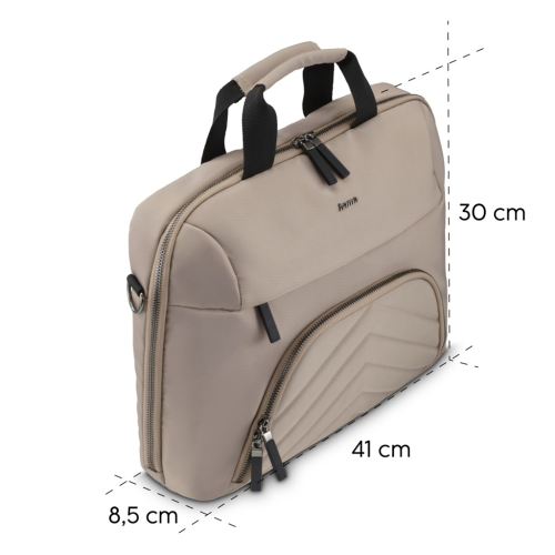 Hama Premium Lightweight, brašna na notebook, 34-36 cm (13,3"-14,1"), recyklovaný PET, béžová barva