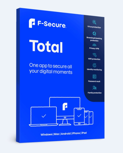 F-Secure TOTAL 5 zařízení / 1 rok, elektronická licence