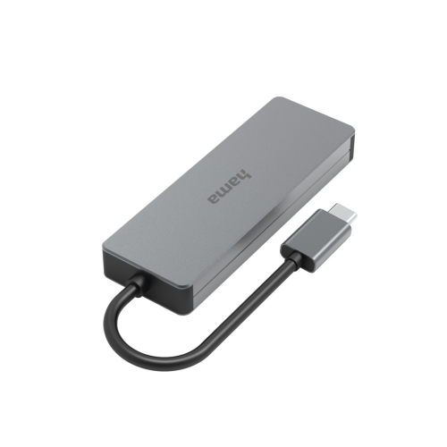 Hama USB-C-Hub, 4 porty, USB 3.2, 10 Gbit/s, hliník