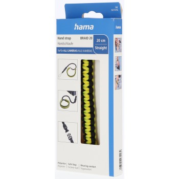 Hama Braid 20, popruh na fotoaparát, délka 20 cm, černo-žlutý